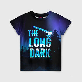 Детская футболка 3D с принтом The Long Dark Logo в Екатеринбурге, 100% гипоаллергенный полиэфир | прямой крой, круглый вырез горловины, длина до линии бедер, чуть спущенное плечо, ткань немного тянется | alaska | long dark | the long dark | аляска | выживание | длинная тьма | долгая тьма | игра long dark