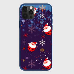 Чехол для iPhone 12 Pro Max с принтом Дед Мороз в снежинках в Екатеринбурге, Силикон |  | 2021 | happy new year 2022 | дед мороз | новый год | новый год 2022 | праздник | санта | снежинки