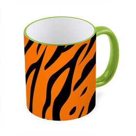 Кружка с принтом Текстура тигра/tiger в Екатеринбурге, керамика | ёмкость 330 мл | tiger | кошка | оранжевый черный | символ 22 года | текстура | тигр