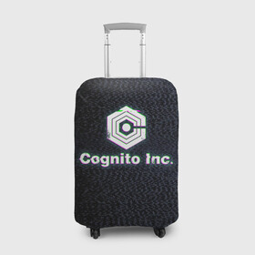 Чехол для чемодана 3D с принтом Экран Cognito Inc в Екатеринбурге, 86% полиэфир, 14% спандекс | двустороннее нанесение принта, прорези для ручек и колес | знак | лого | надпись | помехи | экран