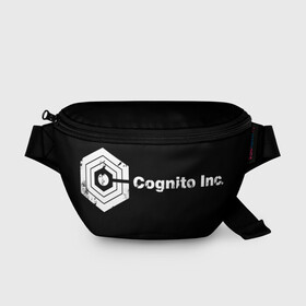 Поясная сумка 3D с принтом Logo Cognito Inc в Екатеринбурге, 100% полиэстер | плотная ткань, ремень с регулируемой длиной, внутри несколько карманов для мелочей, основное отделение и карман с обратной стороны сумки застегиваются на молнию | знак | корпорация | логотип | надпись | название