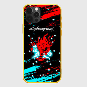 Чехол для iPhone 12 Pro с принтом Cyberpunk 2077 Белый снег в Екатеринбурге, силикон | область печати: задняя сторона чехла, без боковых панелей | Тематика изображения на принте: cd project red | cyberpunk 2077 | keanu reeves | samurai | киану ривз | киберпанк 2077 | новогодний | самураи | снег | снежинки