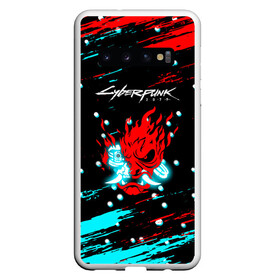 Чехол для Samsung Galaxy S10 с принтом Cyberpunk 2077 Белый снег в Екатеринбурге, Силикон | Область печати: задняя сторона чехла, без боковых панелей | Тематика изображения на принте: cd project red | cyberpunk 2077 | keanu reeves | samurai | киану ривз | киберпанк 2077 | новогодний | самураи | снег | снежинки