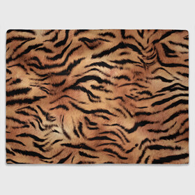 Плед 3D с принтом Шкура тигра текстура в Екатеринбурге, 100% полиэстер | закругленные углы, все края обработаны. Ткань не мнется и не растягивается | 2022 | год тигра | новый год | новый год 2022 | символ года | тигр | тигренок | тигрица | тигры