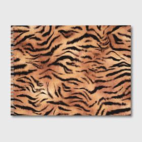 Альбом для рисования с принтом Шкура тигра текстура в Екатеринбурге, 100% бумага
 | матовая бумага, плотность 200 мг. | Тематика изображения на принте: 2022 | год тигра | новый год | новый год 2022 | символ года | тигр | тигренок | тигрица | тигры
