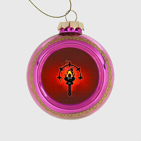 Стеклянный ёлочный шар с принтом Darkest Dungeon Факел в Екатеринбурге, Стекло | Диаметр: 80 мм | darkest dungeon | fire | flame | torch | огонь | пламя | темнейшее подземелье | темное подземелье