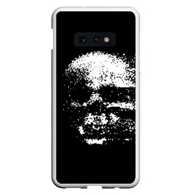 Чехол для Samsung S10E с принтом Skulls glitch в Екатеринбурге, Силикон | Область печати: задняя сторона чехла, без боковых панелей | dark | fashion | glitch | hype | skull | глитч | мода | тёмный | хайп | череп