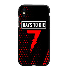 Чехол для iPhone XS Max матовый с принтом 7 DAYS TO DIE + Полутона в Екатеринбурге, Силикон | Область печати: задняя сторона чехла, без боковых панелей | 7 days to die | days | die | logo | zombie | дай | дейс | зомби | игра | игры | лого | логотип | полутона | севен | севен дейс | символ | символы | хоррор