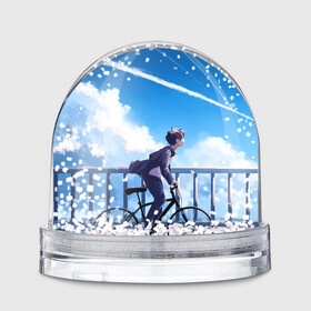 Игрушка Снежный шар с принтом ПАРЕНЬ НА ВЕЛОСИПЕДЕ в Екатеринбурге, Пластик | Изображение внутри шара печатается на глянцевой фотобумаге с двух сторон | sport | аниме | в топе | велопрогулка | велосипед | вперед | для друга | к мечте | как у всех | парень | подарок | прокатиться | рекомендации | светлое будущее | спорт