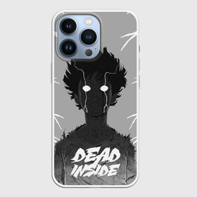 Чехол для iPhone 13 Pro с принтом DEAD INSIDE (Mob psycho) в Екатеринбурге,  |  | dead inside | mob psycho | аниме | ветки | персонаж | рисунок
