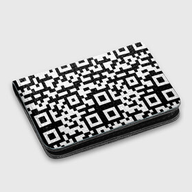 Картхолдер с принтом с принтом qr code куаркод в Екатеринбурге, натуральная матовая кожа | размер 7,3 х 10 см; кардхолдер имеет 4 кармана для карт; | Тематика изображения на принте: covid | qr code | антикороновирус | ковид | куаркод | привика