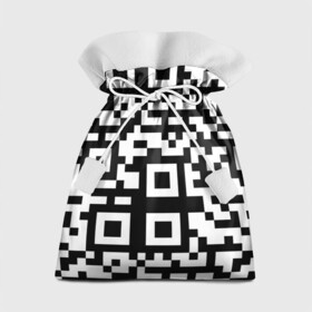 Подарочный 3D мешок с принтом qr code куаркод в Екатеринбурге, 100% полиэстер | Размер: 29*39 см | covid | qr code | антикороновирус | ковид | куаркод | привика