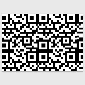 Поздравительная открытка с принтом qr code куаркод в Екатеринбурге, 100% бумага | плотность бумаги 280 г/м2, матовая, на обратной стороне линовка и место для марки
 | Тематика изображения на принте: covid | qr code | антикороновирус | ковид | куаркод | привика