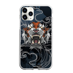 Чехол для iPhone 11 Pro матовый с принтом Рычащий Тигр в японском стиле в Екатеринбурге, Силикон |  | волны | символ года | тигр | хищник | япония