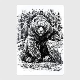 Магнитный плакат 2Х3 с принтом Истинный хозяин Русского леса в Екатеринбурге, Полимерный материал с магнитным слоем | 6 деталей размером 9*9 см | bear | courage | fearlessness | force | forest | muzzle | paws | power | russia | stone | бесстрашие | камень | лапы | лес | медведь | мощь | мужество | отвага | россия | сила