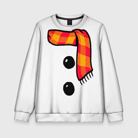 Детский свитшот 3D с принтом Snowman Outfit в Екатеринбурге, 100% полиэстер | свободная посадка, прямой крой, мягкая тканевая резинка на рукавах и понизу свитшота | attributes | buttons | christmas | new | scarf | snow | snowman | snowy | woman | year | атрибутика | баба | год | новый | пуговица | пуговицы | рождество | снег | снеговик | снежная | шарф