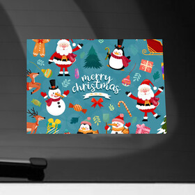 Наклейка на автомобиль с принтом Merry Christmas from Eugenia в Екатеринбурге, ПВХ |  | christmas | merry | new year | snowman | год | животные | зима | новый | новый год | паттерн | праздник | рождество | снег | снеговик | снежинки