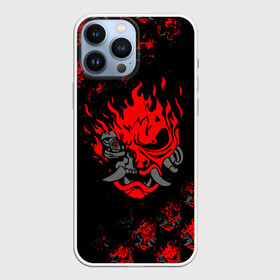 Чехол для iPhone 13 Pro Max с принтом CYBERPUNK 2077 SAMURAI KEANU REEVES DEMON в Екатеринбурге,  |  | cd project red | cyberpunk 2077 | demon | keanu reeves | maelstrom | militech | quadra | samurai | smile | trauma | trauma team | демон | киану ривз | киберпанк 2077 | милитех | самурай | смайл