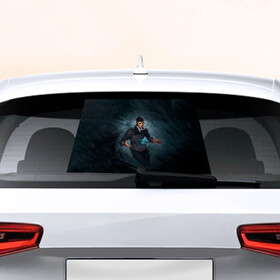 Наклейка на авто - для заднего стекла с принтом Dishonored art в Екатеринбурге, ПВХ | Точные размеры наклейки зависят от выбранного изображения (ширина не больше 75 мм, высота не больше 45 мм) | dishonored | disonord | game | games | дисонорд | игра | игры