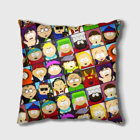 Подушка 3D с принтом SOUTH PARK   ЮЖНЫЙ ПАРК   УЗОР   PATTERN в Екатеринбурге, наволочка – 100% полиэстер, наполнитель – холлофайбер (легкий наполнитель, не вызывает аллергию). | состоит из подушки и наволочки. Наволочка на молнии, легко снимается для стирки | eric cartman | park | pattern | south | south park | кайл | картман | картмен | кени | кеннет | кенни | они убили кени | парк | саус парк | сволочи | стэнли | узор | эрик | южный | южный парк