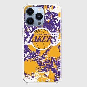 Чехол для iPhone 13 Pro с принтом LAKERS ФИРМЕННЫЕ ЦВЕТА БРЫЗГИ КРАСОК   LA в Екатеринбурге,  |  | america | basketball | kobe bryant | la | la lakers | lakers | los angeles lakers | nba | usa | баскетбол | кобе брайант | лос анджелес лейкерс | нба | сша