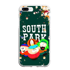 Чехол для iPhone 7Plus/8 Plus матовый с принтом SOUTH PARK   ЮЖНЫЙ ПАРК   АРТ в Екатеринбурге, Силикон | Область печати: задняя сторона чехла, без боковых панелей | eric cartman | park | pattern | south | south park | арт | зима | кайл | картман | картмен | кени | кеннет | кенни | они убили кени | парк | саус парк | сволочи | стэнли | узор | эрик | южный | южный парк