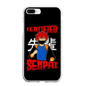 Чехол для iPhone 7Plus/8 Plus матовый с принтом CERTIFIED SENPAI в Екатеринбурге, Силикон | Область печати: задняя сторона чехла, без боковых панелей | ahegao | anime | kawai | kowai | manga | oppai | otaku | sempai | senpai | sugoi | waifu | yandere | аниме | ахегао | вайфу | ковай | манга | отаку | семпай | сенпай | тренд