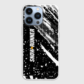 Чехол для iPhone 13 Pro с принтом SnowRunner Logo в Екатеринбурге,  |  | race | snowrunner | гонки | гонки по бездорожью | гоночные игры | зимние гонки | снежные гонки | снежный бегун | сноу раннер | сноураннер