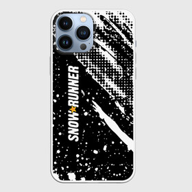 Чехол для iPhone 13 Pro Max с принтом SnowRunner Logo в Екатеринбурге,  |  | race | snowrunner | гонки | гонки по бездорожью | гоночные игры | зимние гонки | снежные гонки | снежный бегун | сноу раннер | сноураннер