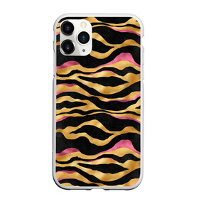 Чехол для iPhone 11 Pro матовый с принтом тигровый окрас Gold   Pink в Екатеринбурге, Силикон |  | 2022 | год тигра | новый год | новый год 2022 | символ года | тигр | тигренок | тигрица | тигры