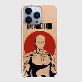 Чехол для iPhone 13 Pro с принтом One Punch Man эпик Сайтама в Екатеринбурге,  |  | Тематика изображения на принте: hagemanto | one punch man | one punchman | onepunchman | saitama | sensei | аниме | ван панч мен | ванпанчмен | лысый плащ | манга | сайтама | сильнейший человек | учитель | человек одинудар | человек одного удара