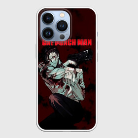 Чехол для iPhone 13 Pro с принтом Зомбимен с пистолетом One Punch Man в Екатеринбурге,  |  | one punch man | one punchman | onepunchman | sanpuru 66go | zonbiman | аниме | ван панч мен | ванпанчмен | зомбимен | манга | образец  66 | палата эволюции | человек одинудар | человек одного удара