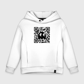 Детское худи Oversize хлопок с принтом QR Ghost в Екатеринбурге, френч-терри — 70% хлопок, 30% полиэстер. Мягкий теплый начес внутри —100% хлопок | боковые карманы, эластичные манжеты и нижняя кромка, капюшон на магнитной кнопке | 19 | code | corona | covid | ghost | meme | memes | monster | ncov | ncov19 | qr | quick | response | virus | антивирус | антикоронавирус | быстрый | вирус | ковид | код | корона | коронавирус | мем | мемы | монстр | отклик | приведение | приз