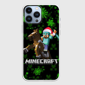 Чехол для iPhone 13 Pro Max с принтом MINECRAFT НОВОГОДНИЙ КРИПЕРЫ в Екатеринбурге,  |  | 2022 | block | creeper | cube | minecraft | piggy | pixel | tnt | блок | гаст | геометрия | дед мороз | крафт | крипер | кубики | майнкрафт | новогодний minecraft | новогодний майнкрафт | новый год | пиксели | санта клаус | свинья | тнт