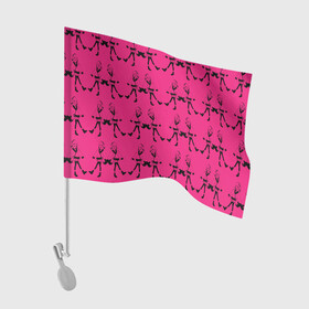 Флаг для автомобиля с принтом Просто девочки в Екатеринбурге, 100% полиэстер | Размер: 30*21 см | аниме | девочка | девушкам | люди | розовый