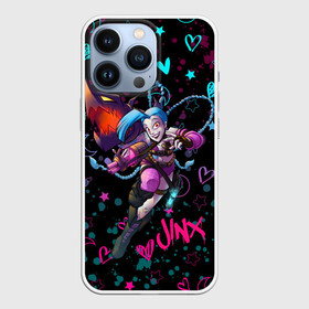 Чехол для iPhone 13 Pro с принтом ЛОЛ ДЖИНКС LOVE IS HEART в Екатеринбурге,  |  | akali | arcane | fan | fan art | hero | jinx | kda | kda mas | league of legends | lol | moba | акали | аркейн | герой | джинкс | кда | лига легенд | лол | моба