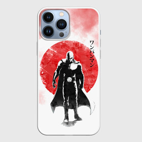 Чехол для iPhone 13 Pro Max с принтом Сайтама красный дым One Punch Man в Екатеринбурге,  |  | hagemanto | one punch man | one punchman | onepunchman | saitama | sensei | аниме | ван панч мен | ванпанчмен | лысый плащ | манга | сайтама | сильнейший человек | учитель | человек одинудар | человек одного удара