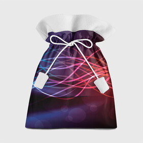 Подарочный 3D мешок с принтом Лучи света Spectrum в Екатеринбурге, 100% полиэстер | Размер: 29*39 см | абстрактные | волна | волна света | излучение | киберпанк | лучи | лучи света | неон | неоновые принты | призма | радуга | рисунок | свет | спектр цветов