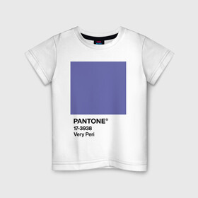 Детская футболка хлопок с принтом Цвет Pantone 2022 года - Very Peri в Екатеринбурге, 100% хлопок | круглый вырез горловины, полуприлегающий силуэт, длина до линии бедер | pantone | very peri | violet | графический дизайн | дизайн | дизайнерский мем | дизигн | дизигнер | мем | пантон | сиреневый | фиолетовый | цвет 2022 года | цвет года | цвет пантон