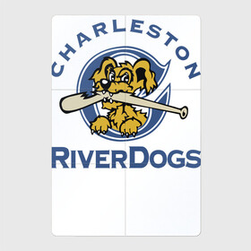 Магнитный плакат 2Х3 с принтом Charleston River Dogs в Екатеринбурге, Полимерный материал с магнитным слоем | 6 деталей размером 9*9 см | baseball | bat | dog | fangs | jaw | muzzle | team | usa | бейсбол | бита | клыки | пасть | пёс