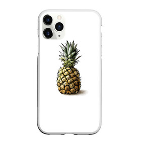 Чехол для iPhone 11 Pro матовый с принтом Pineapple watercolor в Екатеринбурге, Силикон |  | pineapple | ананас | графика | еда | рисунок | фрукт
