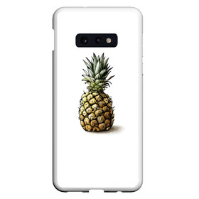 Чехол для Samsung S10E с принтом Pineapple watercolor в Екатеринбурге, Силикон | Область печати: задняя сторона чехла, без боковых панелей | Тематика изображения на принте: pineapple | ананас | графика | еда | рисунок | фрукт