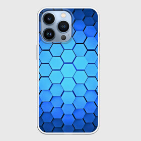 Чехол для iPhone 13 Pro с принтом Неоновые 3D ПЛИТЫ в Екатеринбурге,  |  | 3d | 3д | 3д плиты | в топе | в тренде | неон | неоновые | неоновые плиты | новинка | популярное | синий | фиолетовый