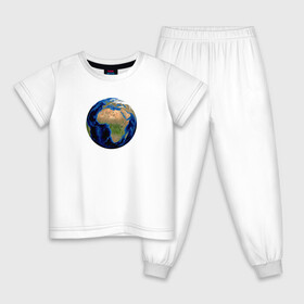 Детская пижама хлопок с принтом планета солнечной системы земля в Екатеринбурге, 100% хлопок |  брюки и футболка прямого кроя, без карманов, на брюках мягкая резинка на поясе и по низу штанин
 | Тематика изображения на принте: астрономия | вселенная | континент | космос | мир | океан | планета | шар