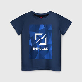 Детская футболка хлопок с принтом Cobalt Impulse в Екатеринбурге, 100% хлопок | круглый вырез горловины, полуприлегающий силуэт, длина до линии бедер | esport | impulse | импульс | киберспорт | лгу | сккимпульс | студенты