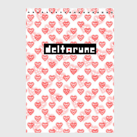 Скетчбук с принтом DELTARUNE PATTERN LOGO в Екатеринбурге, 100% бумага
 | 48 листов, плотность листов — 100 г/м2, плотность картонной обложки — 250 г/м2. Листы скреплены сверху удобной пружинной спиралью | deltarune | deltarune 2 | game | patern | pattern | undertale символ | дельта | дельтарун | дельтарун 2 | знак руин андертейл | значок дельтарун пиксель | игра | патерн | паттерн | руна