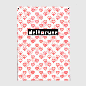 Постер с принтом DELTARUNE PATTERN LOGO в Екатеринбурге, 100% бумага
 | бумага, плотность 150 мг. Матовая, но за счет высокого коэффициента гладкости имеет небольшой блеск и дает на свету блики, но в отличии от глянцевой бумаги не покрыта лаком | deltarune | deltarune 2 | game | patern | pattern | undertale символ | дельта | дельтарун | дельтарун 2 | знак руин андертейл | значок дельтарун пиксель | игра | патерн | паттерн | руна