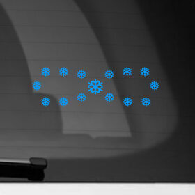 Наклейка на автомобиль с принтом Бесконечность снежинок в Екатеринбурге, ПВХ |  | год тигра | новый год | одежда бесконечность | одежда снег | приколы со снегом | принт снежики | снег | снежинки