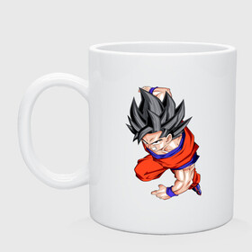 Кружка керамическая с принтом Son Goku (Dragon Ball Z) в Екатеринбурге, керамика | объем — 330 мл, диаметр — 80 мм. Принт наносится на бока кружки, можно сделать два разных изображения | Тематика изображения на принте: anime | dragonball | goku | аниме | анимэ | гоку | драконий | жемчуг | манга