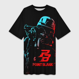 Платье-футболка 3D с принтом Point Blank (Project Blackout) в Екатеринбурге,  |  | ctforce | free rebels | point blank | project blackout | динозавр | игры | миротворец | повстанец